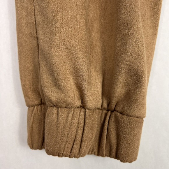 Jules & Leopold Jogger Womens Medium Camel Faux Suede High Rise Drawstring Pants - Picture 5 of 11